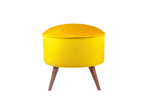 Pouf mit Stoff Buena Park Gelb (1)