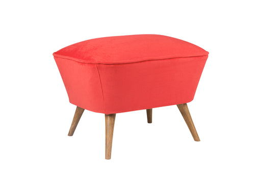 Pouf mit Stoff Lake View Rot