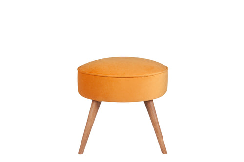 Pouf mit Stoff Boyce Orange (1)