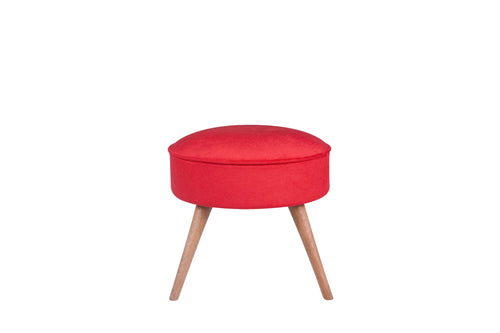 Pouf mit Stoff Boyce Rot (1)