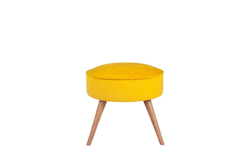 Pouf mit Stoff Boyce Gelb (1)