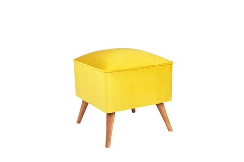 Pouf mit Stoff New Bern Gelb