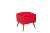 Pouf mit Stoff New Bern Rot