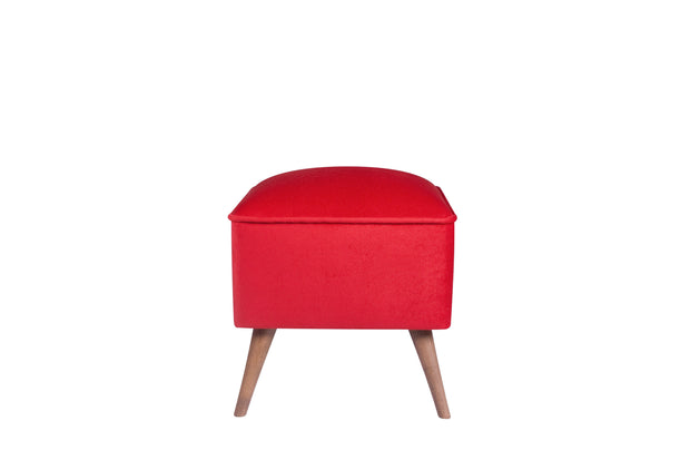 Pouf mit Stoff New Bern Rot (1)