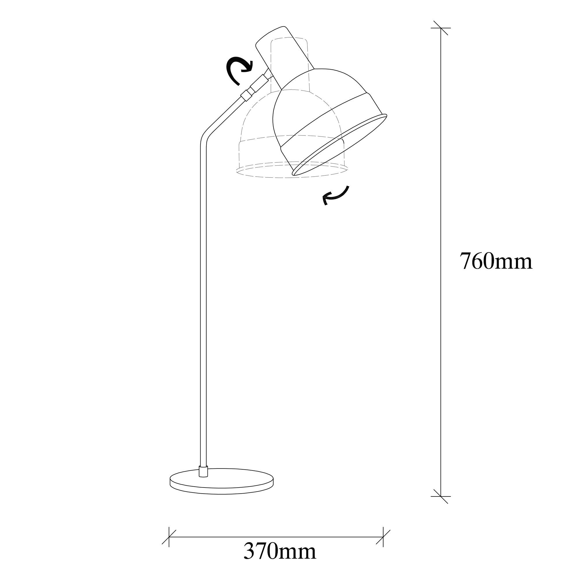 Tischlampe Berceste 183BLACK-ML Schwarz (2)