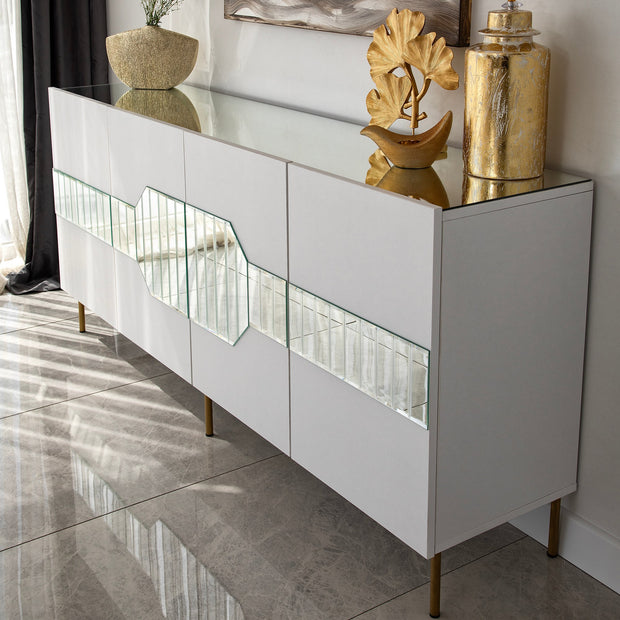 Sideboard mit 4 türen, Milan Weiß (6)