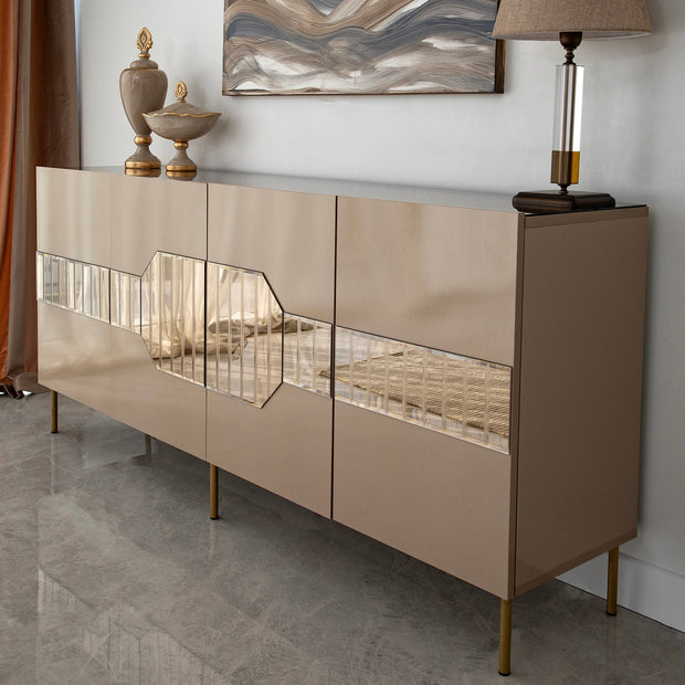 Sideboard mit 4 türen, Milan Messing (2)