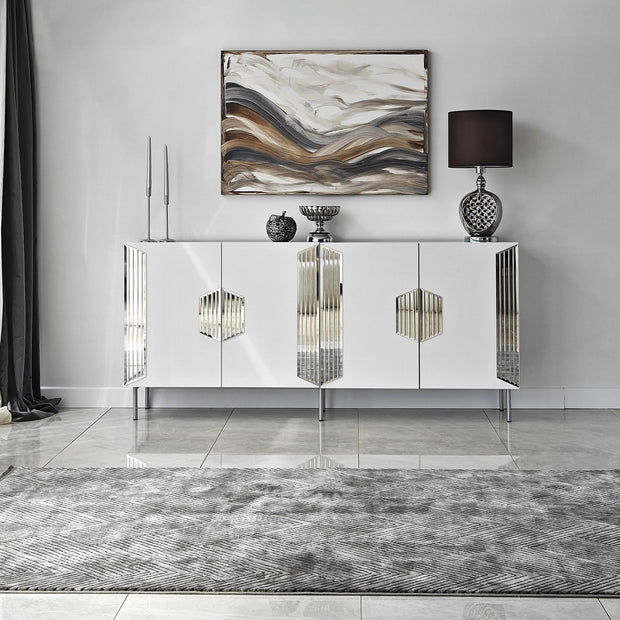 Sideboard mit 4 türen, Dubai Weiß