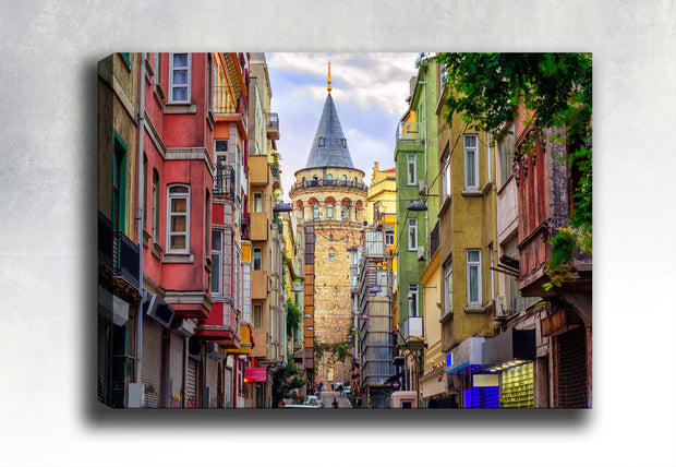 Leinwandbild Galata Tower Mehrfarben, & OYOTR-554343394 & OYOTR-554343394 & OYOTR-554343394