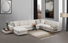 Ecksofa mit Chaiselongue Links, 5-Sitzer, aus Stoff, Loop 10 Beige