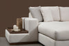 Ecksofa mit Chaiselongue Links, 5-Sitzer, aus Stoff, Loop 10 Beige (4)