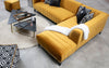 Ecksofa mit Chaiselongue Rechts, 4-Sitzer, aus Stoff, Berlino Gelb (3)