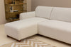 Ecksofa mit Chaiselongue Links, 3-Sitzer, aus Stoff, Eddy Weiß (3)