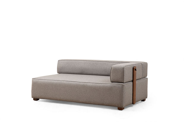 Ecksofa mit Chaiselongue Links, 3-Sitzer, aus Stoff, Gondol 1 Grau (3)