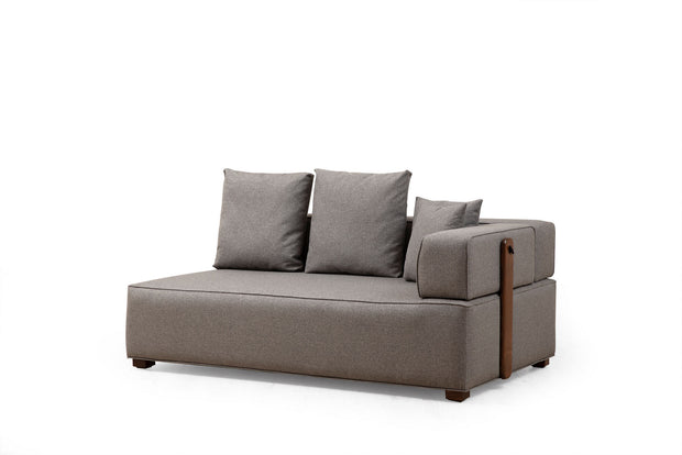 Ecksofa mit Chaiselongue Links, 3-Sitzer, aus Stoff, Gondol 1 Grau (4)