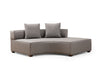 Ecksofa mit Chaiselongue Links, 3-Sitzer, aus Stoff, Gondol 1 Grau (5)