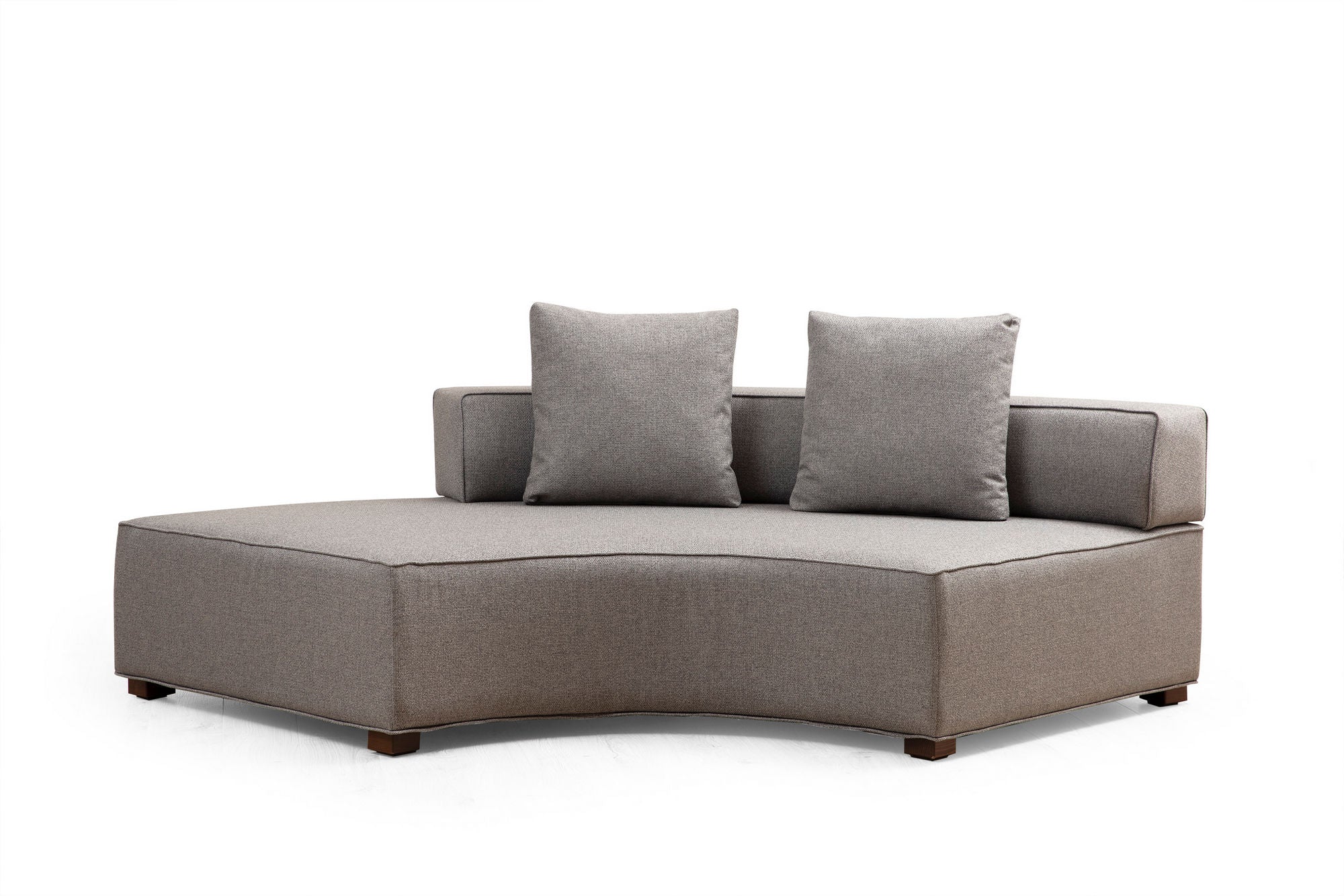 Ecksofa mit Chaiselongue Rechts, 3-Sitzer, aus Stoff, Gondol 1 Grau (3)