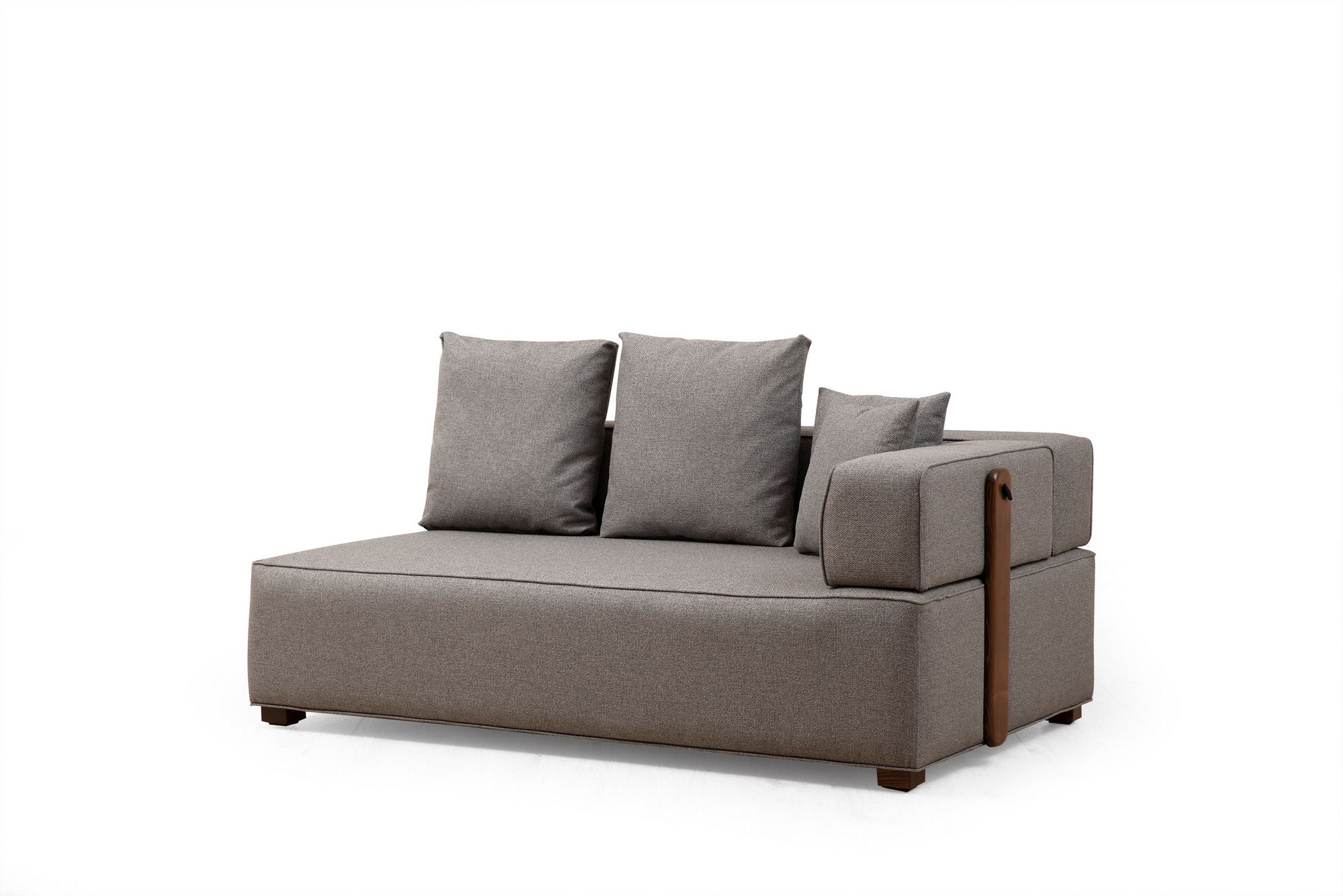 Ecksofa mit Chaiselongue Links, 6-Sitzer, aus Stoff, Gondol 4 Grau (4)