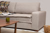 Ecksofa mit Chaiselongue Links, 3-Sitzer, aus Stoff, Lena Beige (3)