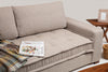 Ecksofa mit Chaiselongue Rechts, 3-Sitzer, aus Stoff, Lena Beige (1)