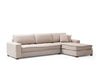 Ecksofa mit Chaiselongue Rechts, 3-Sitzer, aus Stoff, Lena Beige (5)