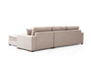 Ecksofa mit Chaiselongue Rechts, 3-Sitzer, aus Stoff, Lena Beige (6)