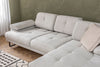 Ecksofa mit Chaiselongue Rechts, 3-Sitzer, aus Stoff, Mustang Small Beige (5)