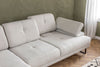 Ecksofa mit Chaiselongue Links, 3-Sitzer, aus Stoff, Mustang Large Beige (4)