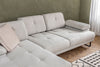 Ecksofa mit Chaiselongue Links, 3-Sitzer, aus Stoff, Mustang Large Beige (6)