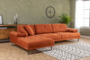 Ecksofa mit Chaiselongue Links, 3-Sitzer, aus Stoff, Mustang Small Orange (2)