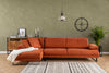 Ecksofa mit Chaiselongue Links, 3-Sitzer, aus Stoff, Mustang Large Orange