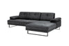 Ecksofa mit Chaiselongue Rechts, 3-Sitzer, aus Stoff, Mustang Small Anthrazit (5)