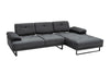 Ecksofa mit Chaiselongue Rechts, 3-Sitzer, aus Stoff, Mustang Small Anthrazit (6)