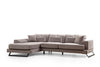 Ecksofa mit Chaiselongue Links, 3-Sitzer, aus Stoff, Frido Grau (5)