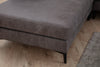 Ecksofa mit Chaiselongue Links, 4-Sitzer, aus Stoff, Porto Anthrazit (3)