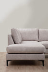 Ecksofa mit Chaiselongue Links, 4-Sitzer, aus Stoff, Porto Beige (5)