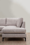 Ecksofa mit Chaiselongue Rechts, 4-Sitzer, aus Stoff, Porto Beige (4)