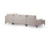 Ecksofa mit Chaiselongue Rechts, 4-Sitzer, aus Stoff, Porto Beige (6)