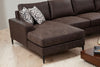 Ecksofa mit Chaiselongue Rechts, 4-Sitzer, aus Stoff, Porto Braun (2)