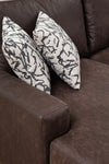 Ecksofa mit Chaiselongue Rechts, 4-Sitzer, aus Stoff, Porto Braun (3)