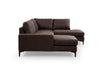 Ecksofa mit Chaiselongue Rechts, 4-Sitzer, aus Stoff, Porto Braun (5)