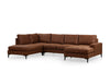 Ecksofa mit Chaiselongue Links, 4-Sitzer, aus Stoff, Porto Rost (4)