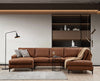 Ecksofa mit Chaiselongue Rechts, 4-Sitzer, aus Stoff, Porto Rost (1)