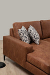 Ecksofa mit Chaiselongue Rechts, 4-Sitzer, aus Stoff, Porto Rost (3)