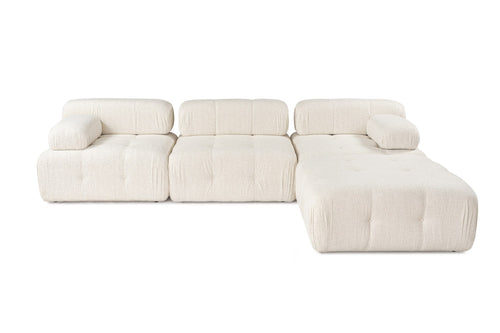 Ecksofa Modulares, 3-Sitzer, aus Stoff, Doblo 3 Creme (1)