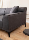 Ecksofa mit Chaiselongue Links, 3-Sitzer, aus Stoff, Petra Anthrazit (4)