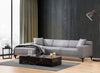 Ecksofa mit Chaiselongue Links, 3-Sitzer, aus Stoff, Petra Grau