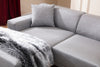 Ecksofa mit Chaiselongue Links, 3-Sitzer, aus Stoff, Petra Grau (2)