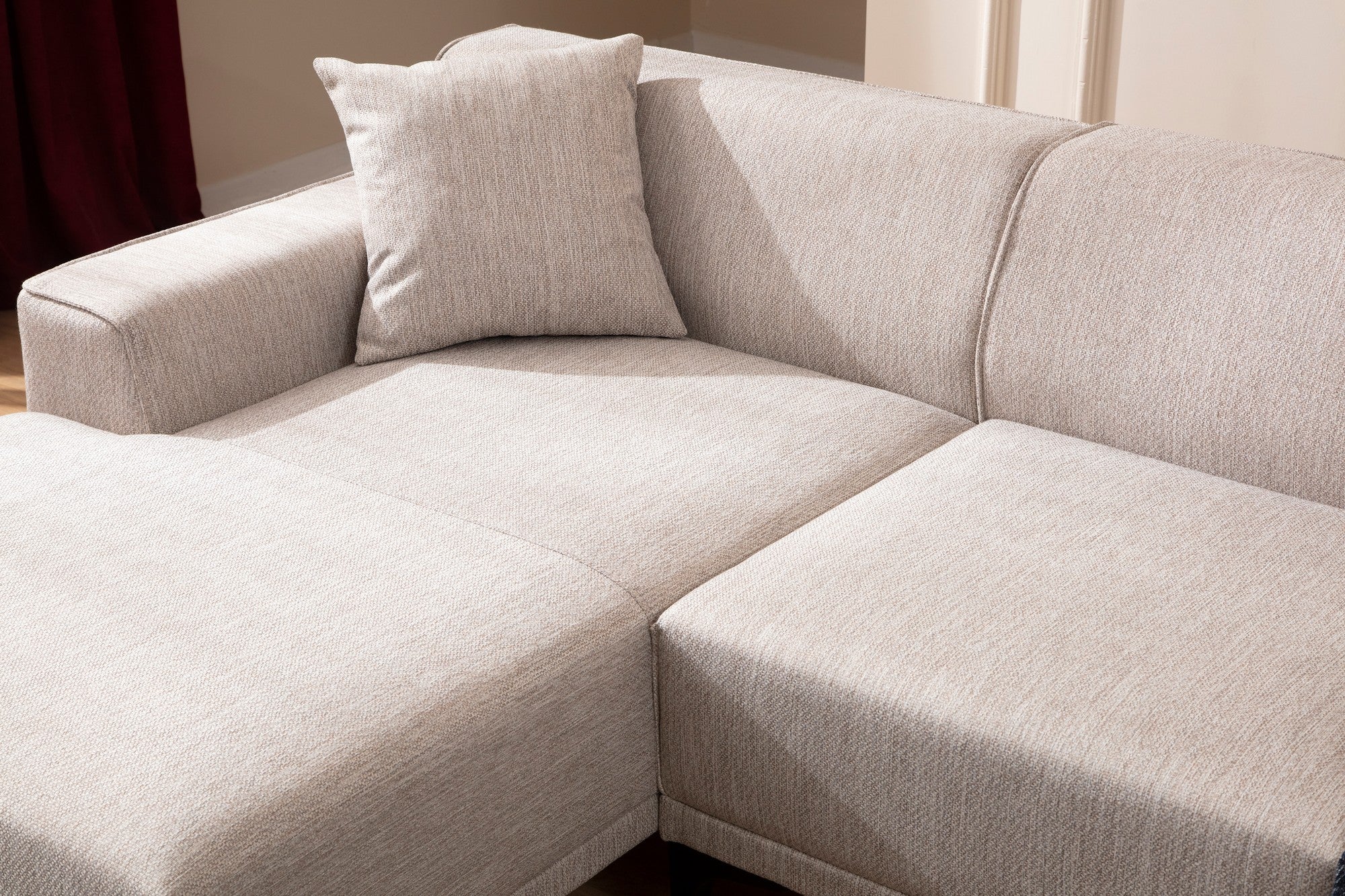 Ecksofa mit Chaiselongue Links, 3-Sitzer, aus Stoff, Petra Weiß (3)