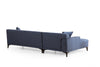 Ecksofa mit Chaiselongue Links, 3-Sitzer, aus Stoff, Petra Blau (5)